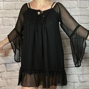 Black Sheer Boho/Goth Dress